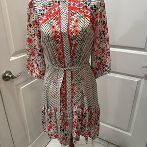 Saloni Floral Striped Women's Dress